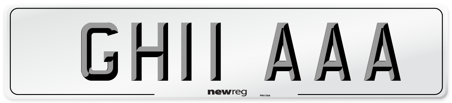 GH11 AAA Number Plate from New Reg
